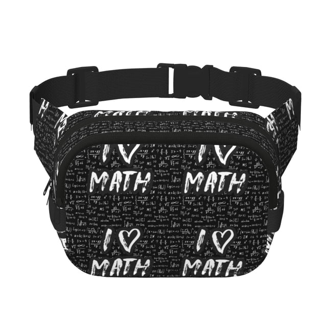 Disketp I love Math Riñonera de Doble Capa, Bolsa de Cintura Ajustable para Viajes, Correr y Senderismo, Riñonera Ligera para Hombre y Mujer