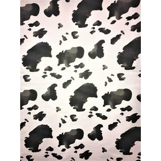 Western Brown Cowhide Fabric by The Yard, Aztec Black White Cow Print  Upholstery Fabric, Rustic Farm Animal Decorative Fabric for DIY Quilting  Sewing