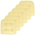 thumbnail image 4 of Indoor-Outdoor Reversible Patio Seat Cushion Pad 6 Pack - Yellow 19" x 19", 4 of 5