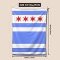 thumbnail image 2 of Tapestry Wall Hanging Chicago Flag Style Decoration Tapestry For Bedroom Living Room Backdrop 80 X 60 Inch, 2 of 7