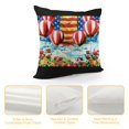 thumbnail image 4 of Orinice American Flag Balloons Americo Makk Graphic Decorative Throw Pillow Cover for Home Couch Living Room Bed Sofa - 1PC 22x22in, 4 of 5