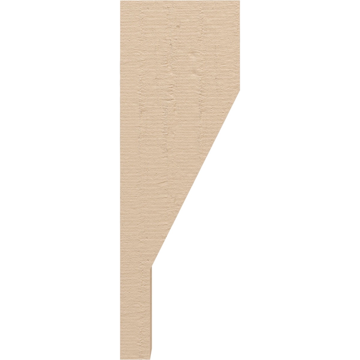 3"W x 6"D x 18"H Thin Clemmons Rough Cedar Woodgrain TimberThane Corbel, Primed Tan