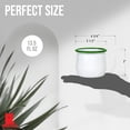 thumbnail image 6 of Red Co. Set of 4 Enamelware Metal 12 Oz Round Camping Mugs with Handle, Solid White/Dark Green Rim, 6 of 9