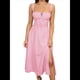 thumbnail image 1 of Vestido Midi con Corsé, Aberturas Fluidas y Cordones para Mujer, Vestido Informal de Verano de Corte A para Fiesta de Té. Rosa L, 1 of 8