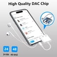 thumbnail image 4 of USB C to 3.5mm Headphone Jack and Charger Adapter, 2-in-1 Audio & Fast Charging Splitter for Apple iPhone 17/16/15/Pro/Pro Max, iPad, Samsung, Pixel, and More, 4 of 9
