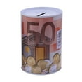 thumbnail image 5 of GHYJPAJK 20 Euro Coin Piggy Bank Us Dollar Piggy Bank Tinplate Piggy Bank Round Us Dollar Euro Piggy Bank Only In And Out Of Change Storage Box, 5 of 7