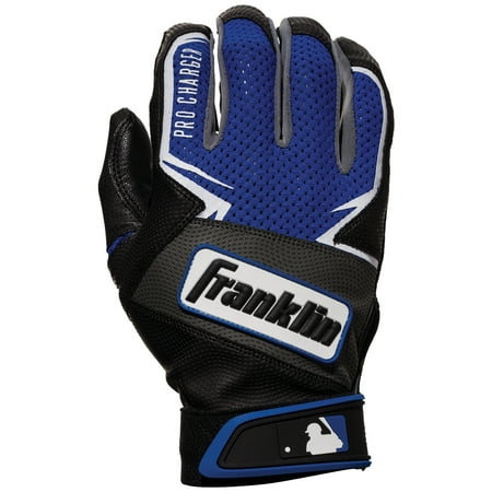 Franklin Sports MLB Pro Charger Batting Gloves - Black/Royal - Adult