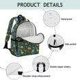 thumbnail image 4 of Dinosaur and Plant Green Pattern Cute School Backpack Bag for School with Padded Back and Adjustable Shoulder Straps 15.25"x11.5"x5.25", 4 of 5