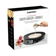 Chefman Electric Crepe Maker & Griddle, Nonstick Grill Pan, 12 Surface, Black