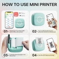 thumbnail image 4 of Mini impresora térmica de pegatinas con 3 rollos de papel, impresora portátil para teléfono con Bluetooth, impresora de estudio para imágenes, fotos, diarios, bricolaje, compatible con teléfono y tabl, 4 of 5