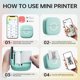 thumbnail image 4 of Mini impresora térmica de pegatinas con 3 rollos de papel, impresora portátil para teléfono con Bluetooth, impresora de estudio para imágenes, fotos, diarios, bricolaje, compatible con teléfono y tabl, 4 of 5