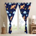 thumbnail image 4 of Erosebridal Aircraft Curtains Blue Clouds Curtains & Drapes, Watercolor Airplane Blackout Curtains Navy Blue Bedroom Curtains Cartoon Flying Plane Window Treatments, 4 of 6