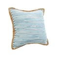 thumbnail image 3 of Laddha Home Designs Handwoven Textured Striped Cotton Throw Pillow Cover - 20" - Blue and White, 3 of 9