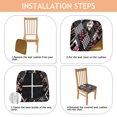 thumbnail image 4 of Pioneer Flower Seat Covers for Dining Room Chairs Set Of 4,Stretch Printed Washable Chair Seat Cover with Elastic Ties and Button,Removable Waterproof Couch Cushion Covers, 4 of 6