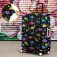 thumbnail image 4 of Black Cartoon Colorful Dinosaurs Plants Pattern Luggage Cover Fashion Suitcase Cover Baggage Covers Fit 25-28 Inch Luggage (Go Travel), 4 of 5