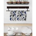 thumbnail image 3 of Navy Blue Black Geometric Kitchen Dish Towels for Drying Dishes Set of 2, Abstract Art Modern Line Waffle Weave Microfiber Hand Tea Bathroom Towels Quick Dry & Absorbent Towel 15.7x23.6, 3 of 7