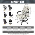 thumbnail image 5 of SCRAWLGOD Paws Spots Beige 3 Pcs Set Removable Office Chair Cover with Armrest Protector Stain Resistant Swivel Chair Slipcover Universal High Back Chair Covers, L, 5 of 7