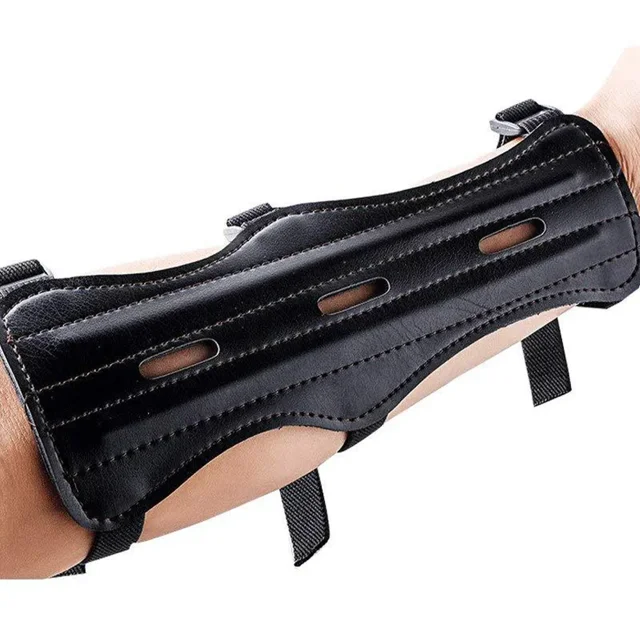 Protector de brazo de tiro con arco ajustable, correas elásticas ajustables, equipo de protección de brazo para caza con arco compuesto recurvo al aire libre