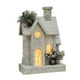thumbnail image 5 of Estatua de casa de nieve navideña con luz de regalo Ilumina las casas navideñas de escritorio Blanco, 5 of 9