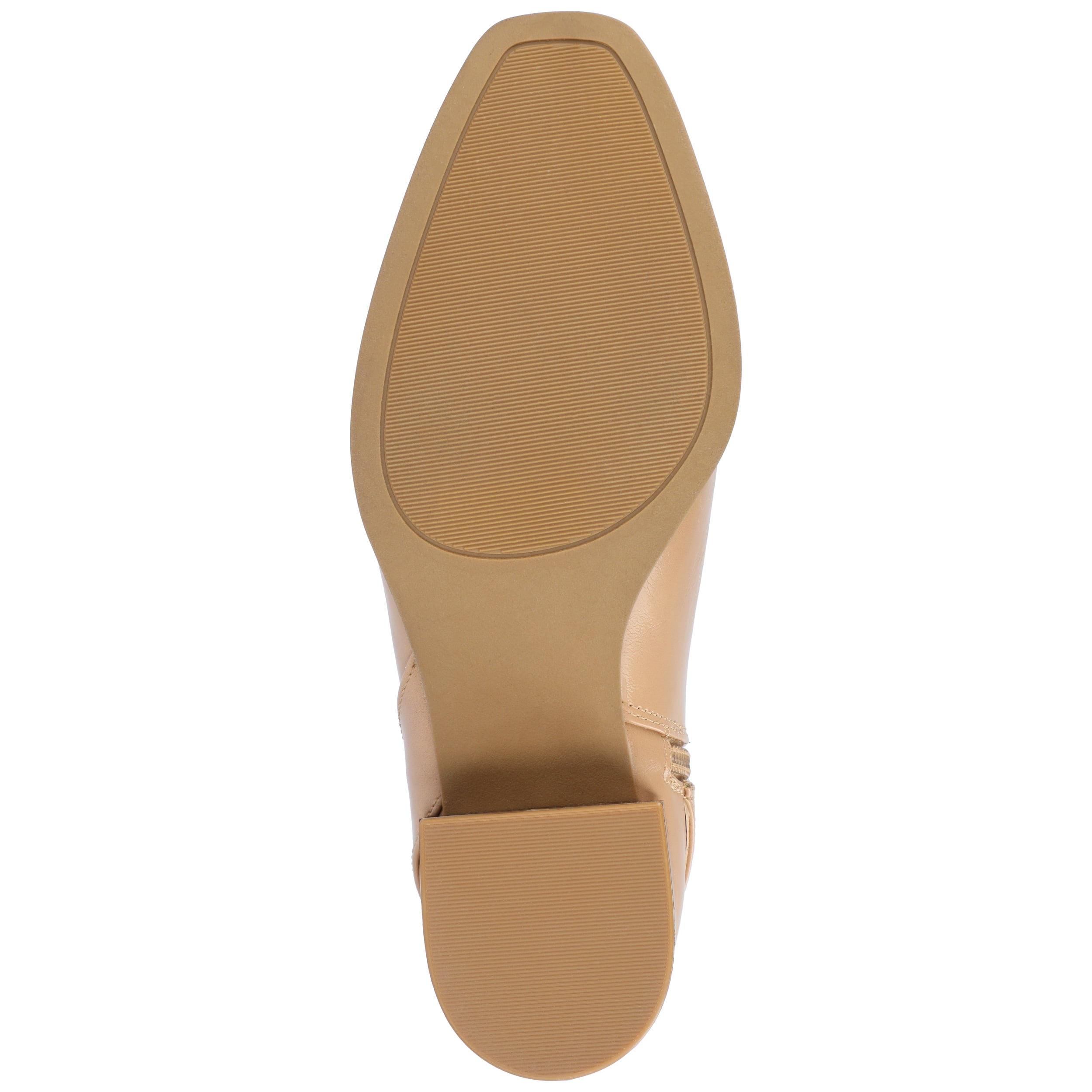 Journee Womens Elley Stacked Block Heel Square Toe Booties