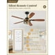 thumbnail image 2 of Ventilador de techo Fabulous de 52 pulgadas con luz y control remoto negro, 2 of 7