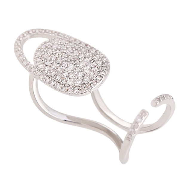 Joyas de con uñas Rhinestones Cubierta de tapa de uña para mujeres que salen con boda Estilo D