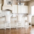 thumbnail image 6 of Maven Lane Pullman Wooden Swivel Kitchen Counter Stool, White Oak, Set of 2, 6 of 6