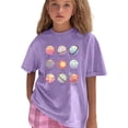 thumbnail image 2 of WEIGFI Toddler Boys Girls T-Shirts Planet Graphic Print Long Sleeve Casual Solar System Crew Neck Funny Holiday Top,Purple,12-13 Years, 2 of 4