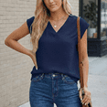 thumbnail image 5 of SOMER Women Dressy Casual Tops V Neck Cap Sleeve Blouses for Work Going Out,2026 Summer Trendy, 5 of 7