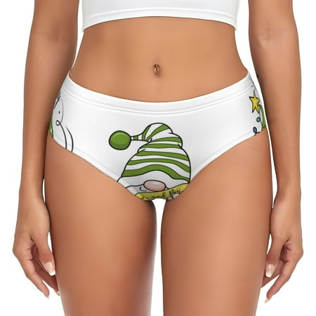 Goofa Christmas Gnomes Pattern Women s Cotton Underwear Brief Underwear Ladies Panties- Soft  Comfortable  and Stretchy Underwear-X-Small