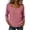 Pink, variant on Stralyhd 3/4 Sleeve Tops for Women 2026 Summer Button Down Shirts Dressy Casual V Neck Top Loose Fit Beach Vacation Henley Blouses Blue XL