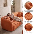 thumbnail image 4 of LUCKHAO 98.4" Modern Compressed Cloud Sofa, 3-Seat Corduroy Couch, No Assembly Sofa-in-a-Box, Orange, 4 of 8