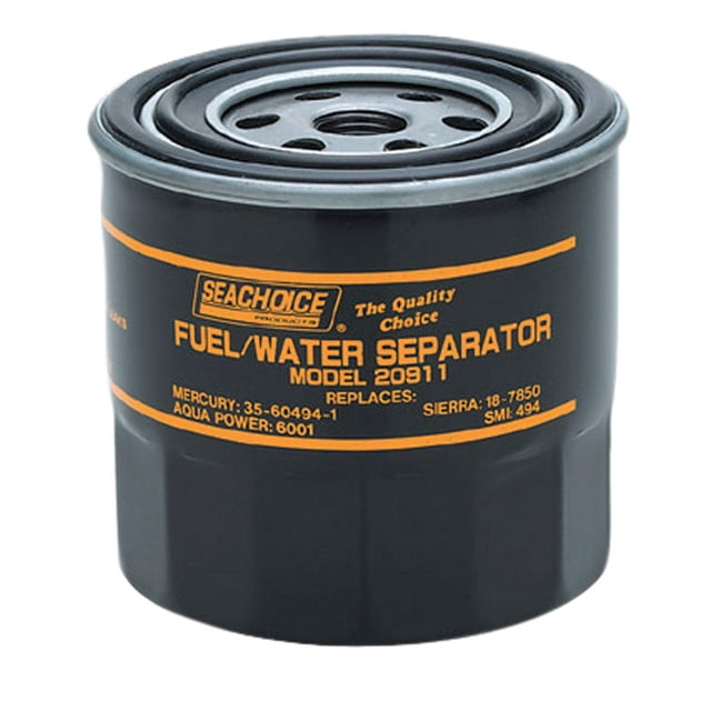Bote separador de combustible y agua Seachoice Brass de 3/8 pulgadas