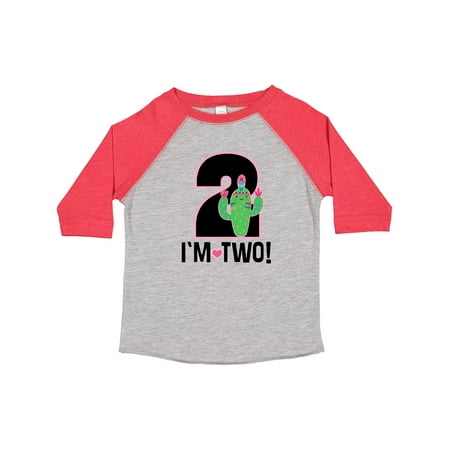 

Inktastic 2nd Birthday Cactus Tribal for 2 Year Old Gift Toddler Toddler Girl T-Shirt