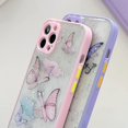 thumbnail image 5 of Funda para iPhone 12 Pro Max con diseño de mariposa y purpurina, protección completa para lente de cámara, iPhone 12 Pro Max, fundas para teléfono para mujeres y niñas, suave TPU transparente a p, 5 of 5