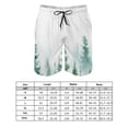 thumbnail image 7 of JRXY Watercolor Pine Forest Beach Shorts Men's Summer Boardshorts l, 7 of 7