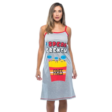 

Just Love Nightgown / Women Sleepwear / Womans Pajamas (I Speak French Fries Medium)