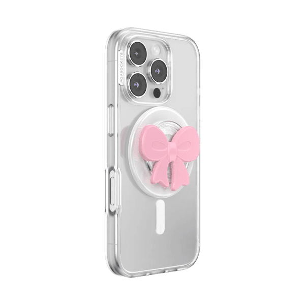 PopSockets Phone Grip for MagSafe, Magnetic Holder, Phone Stand, Pink - Bowtique Blush