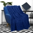 thumbnail image 5 of Catalonia Throw Blankets for Beds, Couches, Super Soft Fuzzy Plush Fleece Blankets for Adults and Kids, Machine Washable, 50"" X 60"", Navy, 5 of 7
