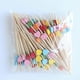 thumbnail image 3 of 100 pcs Heart Cocktail Picks Cocktail Sticks Natural Bamboo Cocktail Pick Picks Handmade Cocktail Picks, 3 of 5