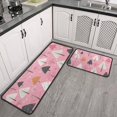 thumbnail image 3 of 2 Pcs Merry Christmas Kitchen Rugs and Mats Set Gingerbread Man Winter Snowflake Kitchen Mats for Floor Non Skid Kitchen Rugs and Matsfor Outdoor Bedroom (47x17+30x17 Inches), 3 of 7