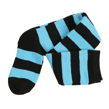 

STEADY 1 Pairs Keep Warm Wide Stripes Long Tube-shaped Socks Comfortable Socks Blue