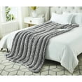 thumbnail image 3 of Cozy Tyme Francine Channel Knit Throw - 40"x 60" Light Grey, 3 of 11