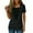 Black, variant on Fake Two-Piece Sequins Shirts for Women Cowl Drop Front Short Sleeve Party Tops Dressy Sparkle Drawstring Tunic Blouse Red M