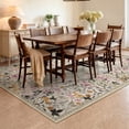 thumbnail image 4 of Wonnitar 6x9 Floral Washable Area Rug, Beige Rugs for Bedroom, Soft Low Pile Living Room Area Rug, Non-Slip Throw Carpet for Nursery Playroom, 4 of 11