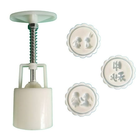 

ZENTREE Plastic Material Mooncake Molds Cute Rabbit Shape Mooncake Stamps Mooncake Mould