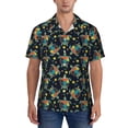 thumbnail image 5 of KLL Men's Hawaiian Shirt Short Sleeve Button Down Beach Shirts-Colorful Turtles, 5 of 6