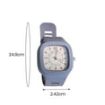 thumbnail image 6 of Ziurtnc Women Watch Japanese Style Adjustable Plastic Strap Square Dial Quartz Movement Student Anolog Watch Daily Travel Wristwatch, 6 of 8