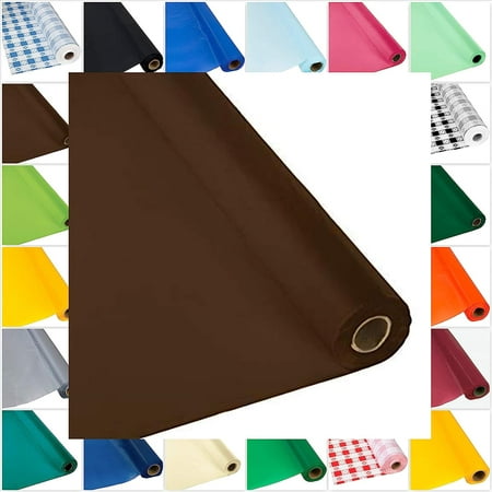 

DIY Craft Brown Plastic Table Cover Roll-300 Feet Long (26 Colors)
