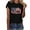 Black#1, variant on Fartey 4th of July Shirt for Women Patriotic Short Sleeve Tops Loose Fitted Independence Day Crew Neck T Shirts American Flag Graphic Tees Army Green S